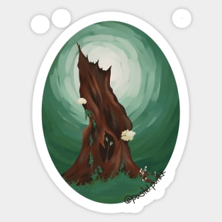 Green Stump Artwork Sticker